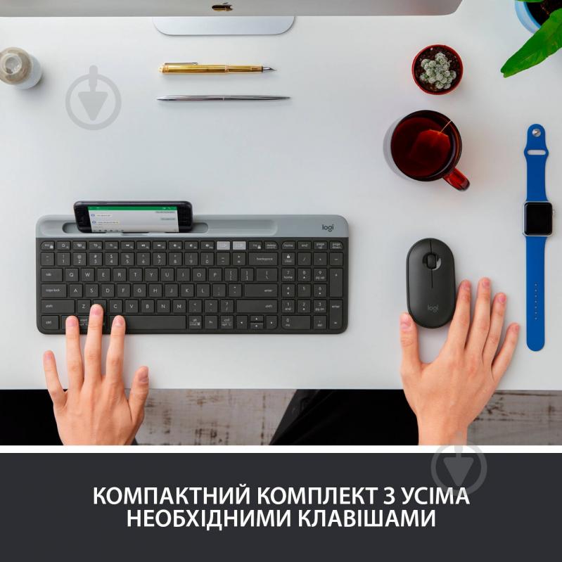 Клавиатура Logitech K580 Slim Multi-Device Bluetooth Keyboard (L920-010622) graphite - фото 3