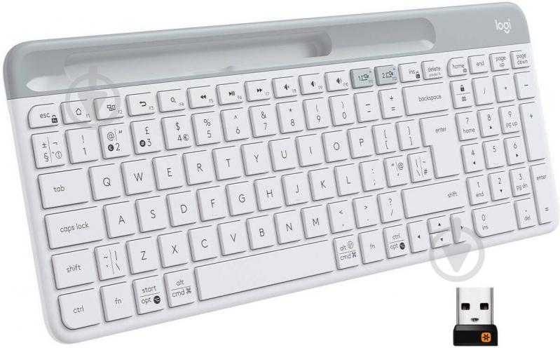 Клавиатура Logitech K580 Slim Multi-Device Bluetooth Keyboard (L920-010623) off-white - фото 1 Клавиатура Logitech K580 Slim Multi-Device Bluetooth Keyboard (L920-010623) off-white - фото 1