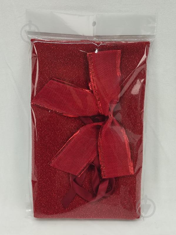 Мешок для подарков 21x27 см красный с бантом Гулівер Країна - фото 2 Мешок для подарков 21x27 см красный с бантом Гулівер Країна - фото 2
