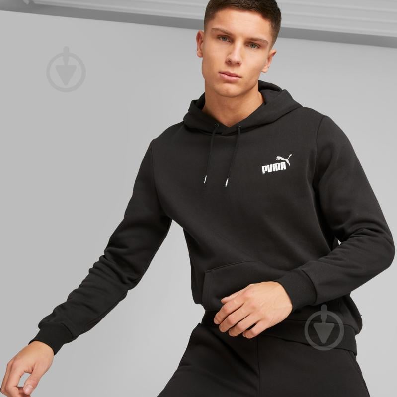 Джемпер Puma ESS+ 2 COL SMALL LOGO HOODIE 67447161 р.S черный - фото 3