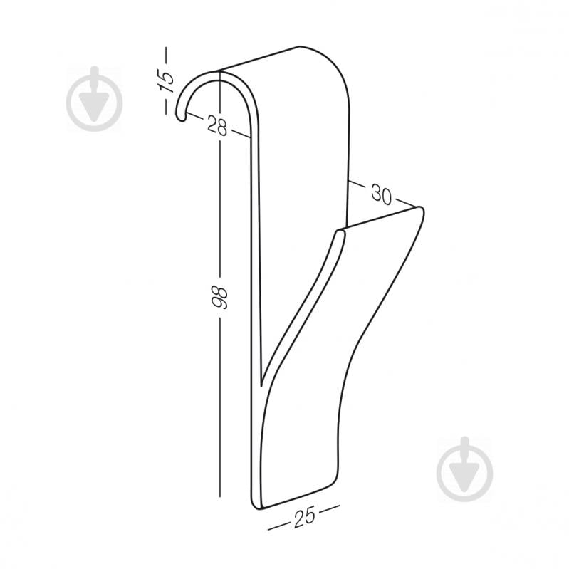 Крючок накидной MVM HP-100 - фото 6