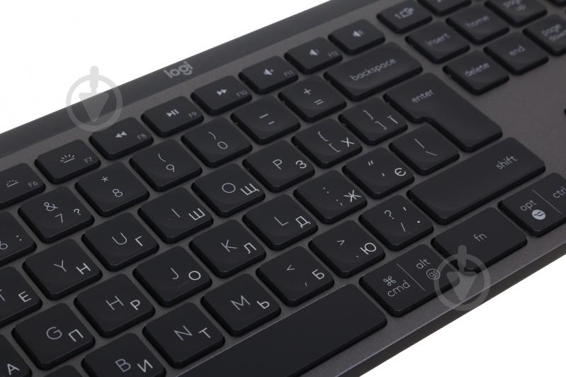 Клавіатура Logitech MX Keys Advanced Wireless Illuminated (L920-009415) graphite - фото 6