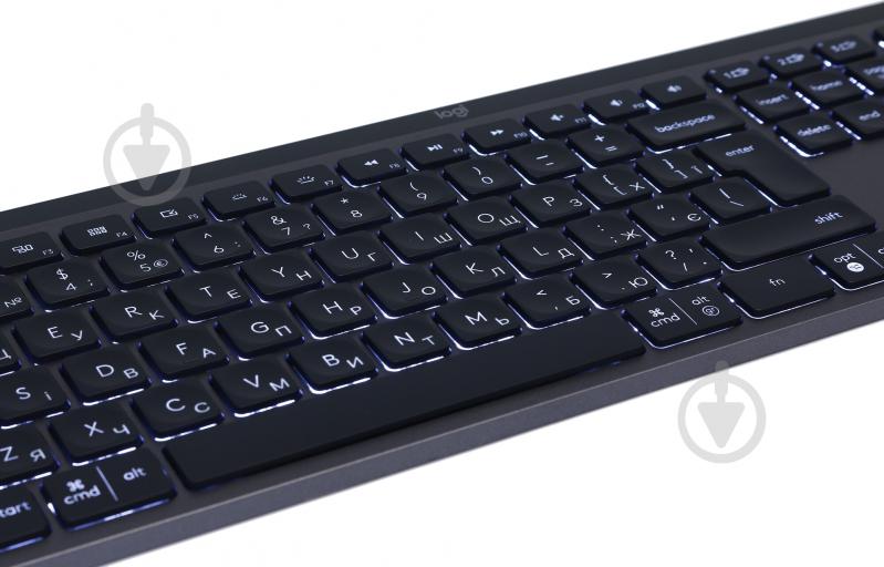 Клавіатура Logitech MX Keys Advanced Wireless Illuminated (L920-009415) graphite - фото 5