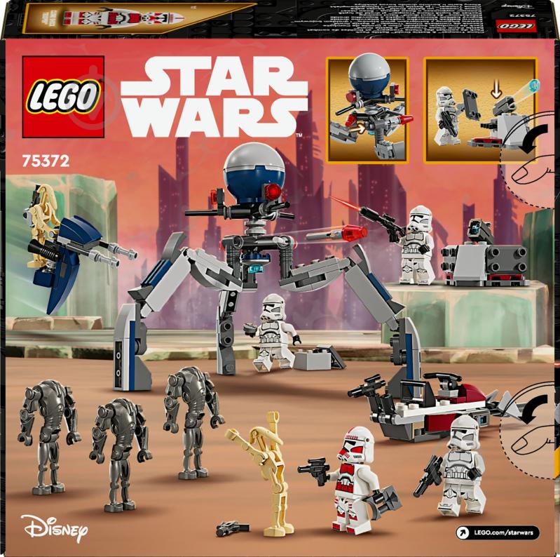 Конструктор LEGO Star Wars Клоны-пехотинцы и Боевой дроид Боевой набор 75372 - фото 2