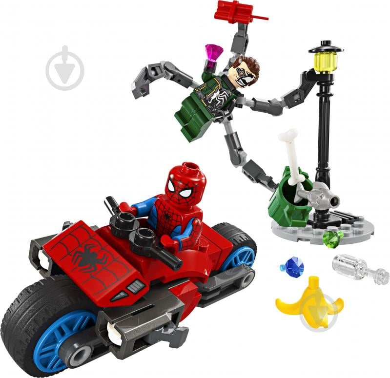 Конструктор LEGO Super Heroes Погоня на мотоциклах Человек-Паук vs Доктор Осьминог 76275 - фото 3