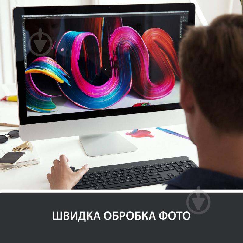 Клавиатура беспроводная Logitech Craft USB/Bluetooth (L920-008504) black - фото 2