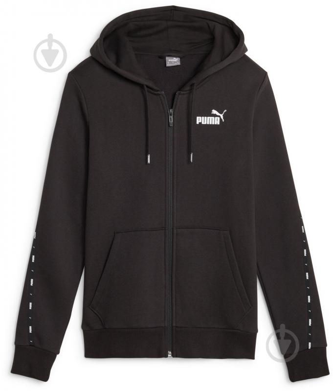 Джемпер Puma ESS TAPE FULL-ZIP HOODIE 67599701 р.XS чорний - фото 1