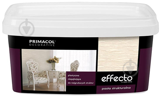 Структурна штукатурка моделювальна PRIMACOL DECORATIVE Effecto 7 кг білий - фото 1