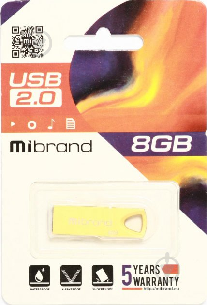 Флешпам'ять Mibrand Puma 8 ГБ USB 2.0 gold (MI2.0/PU8U1G) - фото 2