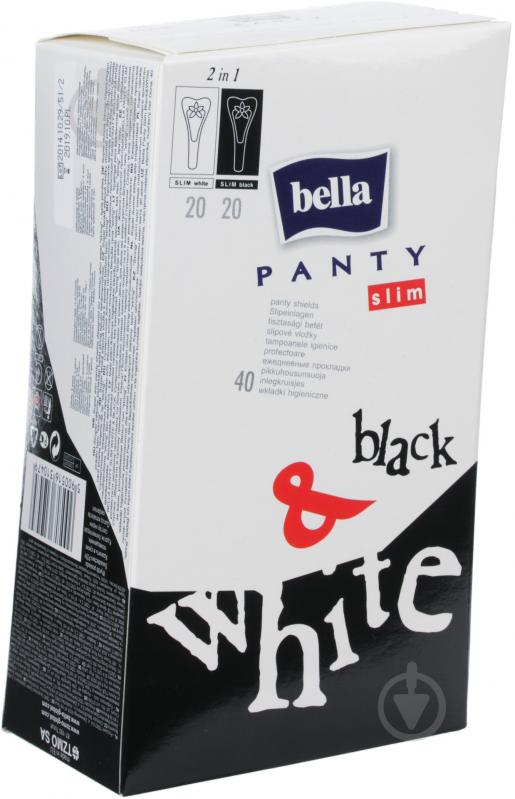 Прокладки щоденні Bella Panty Slim Black & White normal 40 шт. - фото 1