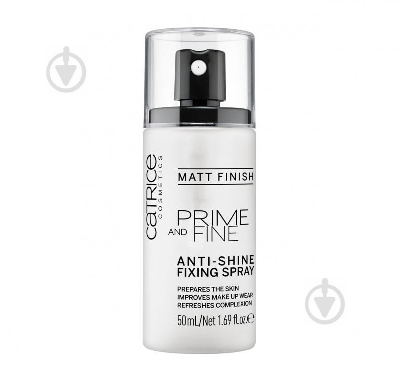 Спрей для фіксації макіяжу Catrice Prime And Fine Anti-Shine Fixing Spray прозорий 50 мл - фото 1