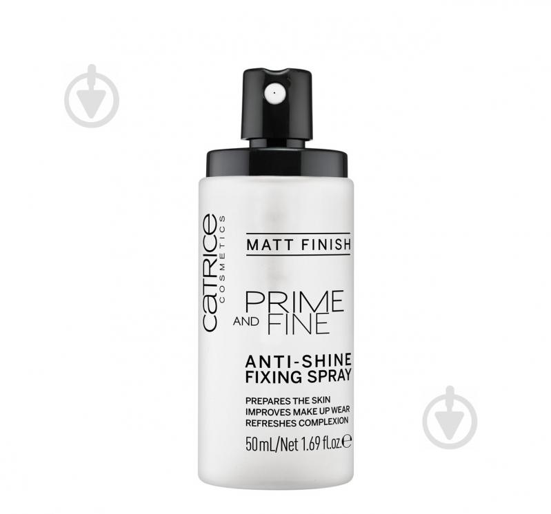 Спрей для фіксації макіяжу Catrice Prime And Fine Anti-Shine Fixing Spray прозорий 50 мл - фото 2