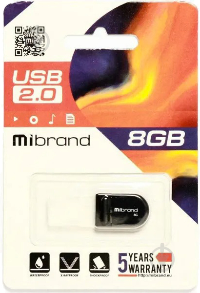 Флешпам'ять Mibrand Scorpio 8 ГБ USB 2.0 black (MI2.0/SC8M3B) - фото 2