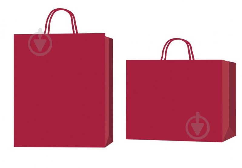 Пакет подарочный 26х38х21 см малиновый - фото 1