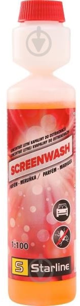 Омыватель стекла STARLINE концентрат 1:100 (NA SWLKM-250) абрикос лето 0,25 л - фото 1 Омыватель стекла STARLINE концентрат 1:100 (NA SWLKM-250) абрикос лето 0,25 л - фото 1