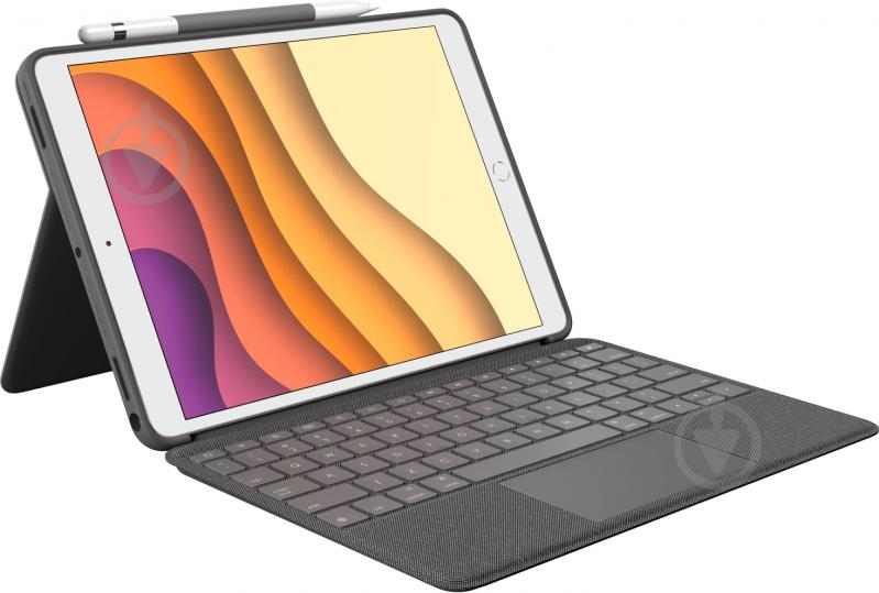 Чехол-клавиатура Logitech Combo Touch for iPad (7th, 8th, and 9th generation) graphite (L920-009629) - фото 2