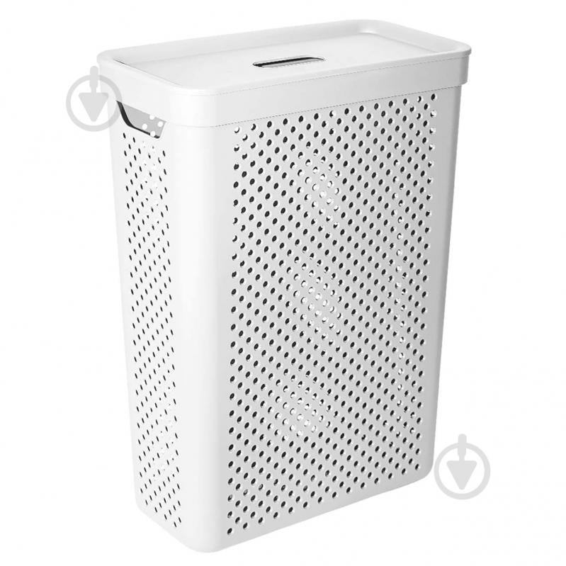 Кошик для білизни Алеана Simple з кришкою 25 л білий - фото 1 Кошик для білизни Алеана Simple з кришкою 25 л білий - фото 1