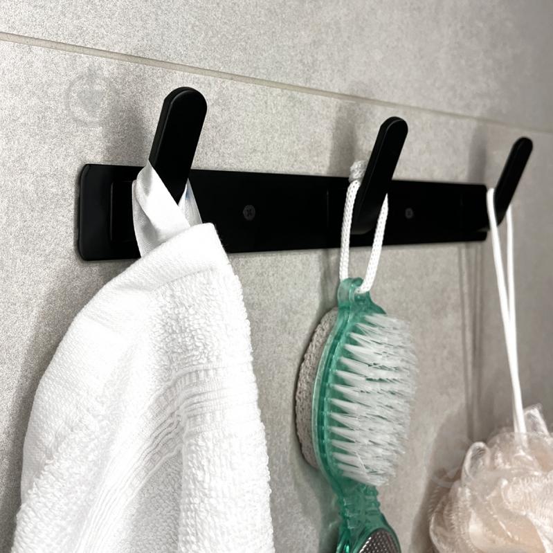 Вешалка с крючками MVM HA-01/3 black - фото 4 Вешалка с крючками MVM HA-01/3 black - фото 4