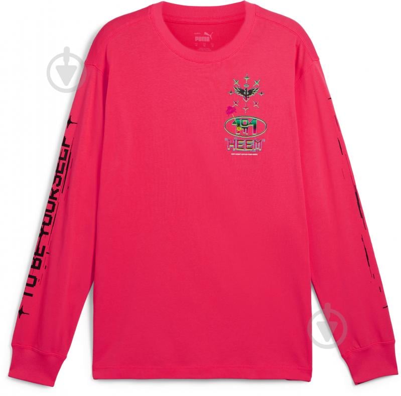 Футболка Puma MELO 1LOVE LS TEE 62778601 р.M розовый - фото 1