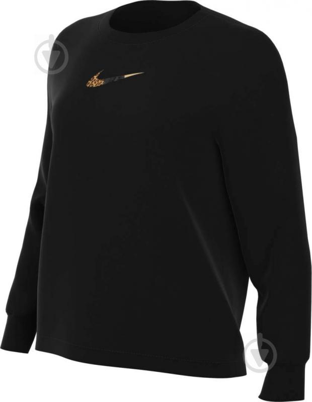 Футболка Nike W NSW TEE LS BOXY PATCH DM2804-010 р.L черный - фото 1