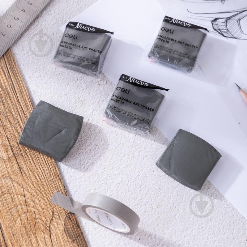 Гумка EH02610 сiра Клячка Deli - фото 2