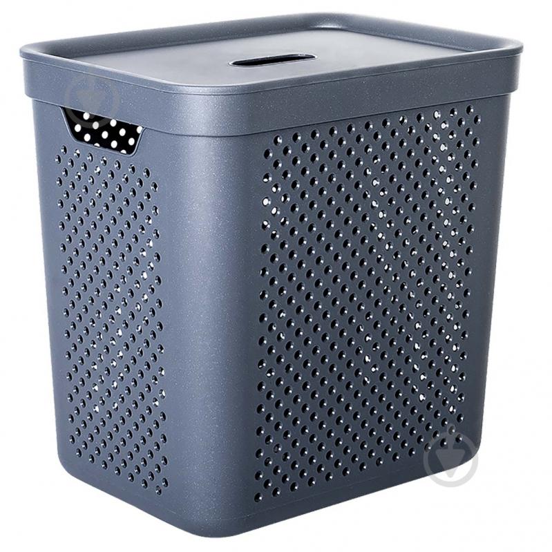 Кошик для білизни Алеана Simple з органайзером 35 л граніт - фото 2 Кошик для білизни Алеана Simple з органайзером 35 л граніт - фото 2