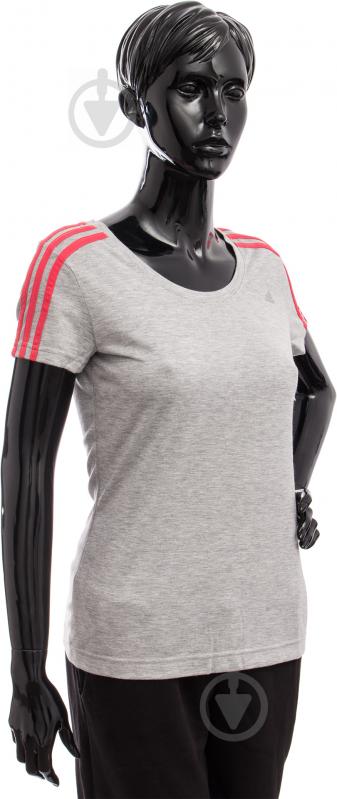 Футболка Adidas ESS 3S SLIM TEE AY4791 р.XS сірий - фото 2