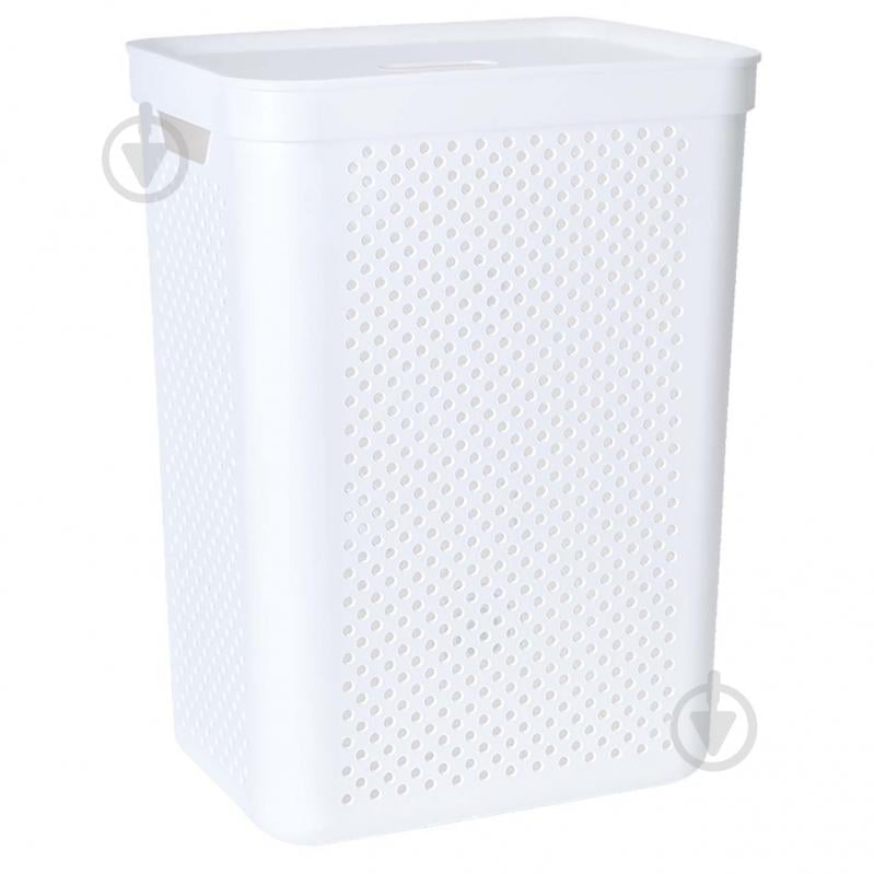 Кошик для білизни Алеана Simple з органайзером 45 л білий - фото 2