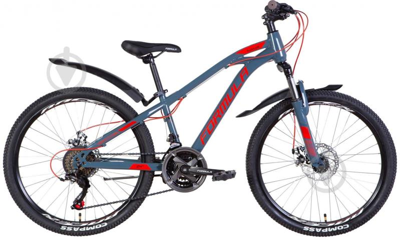 Велосипед Formula 24" 13"(33 см) DAKAR OPS-FR-24-334 серо-красный - фото 1