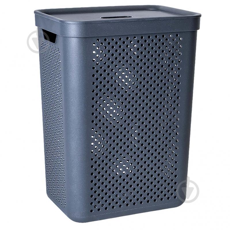 Кошик для білизни Алеана Simple з органайзером 45 л граніт - фото 2 Кошик для білизни Алеана Simple з органайзером 45 л граніт - фото 2