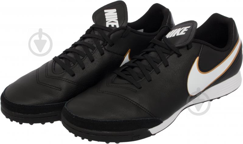 Cороконіжки Nike TIEMPOX GENIO II LEATHER TF 819216-010 р.46 чорний - фото 2