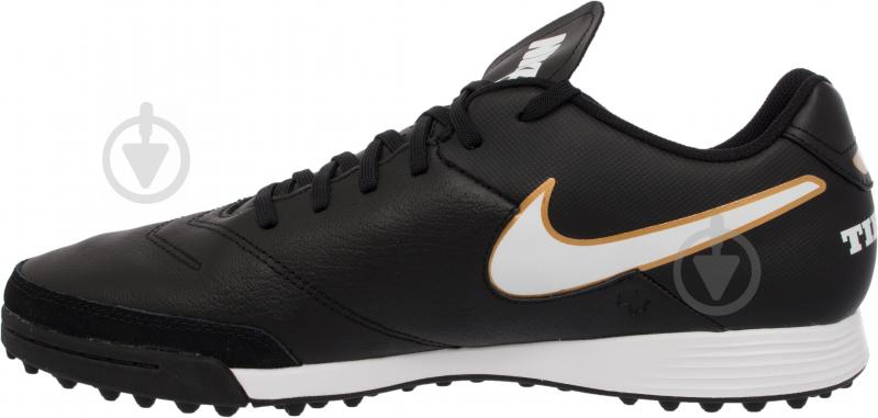 Cороконіжки Nike TIEMPOX GENIO II LEATHER TF 819216-010 р.46 чорний - фото 6