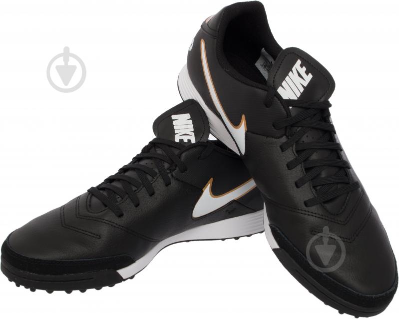 Сороконожки Nike TIEMPOX GENIO II LEATHER TF 819196-641 р.43 черный - фото 1