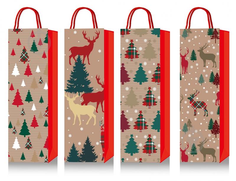 Пакет подарочный Wine bottle11х38х11 см (BM.2000185) - фото 1