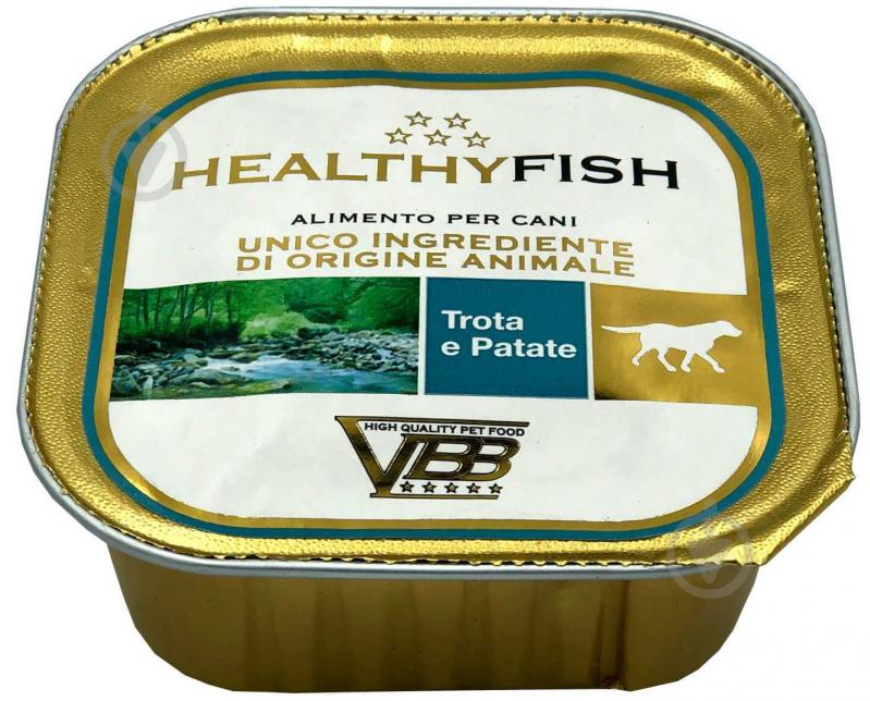 Корм для усіх порід Healthy Fish паштет монопротеїн форель та картопля 150 г 150 г - фото 1