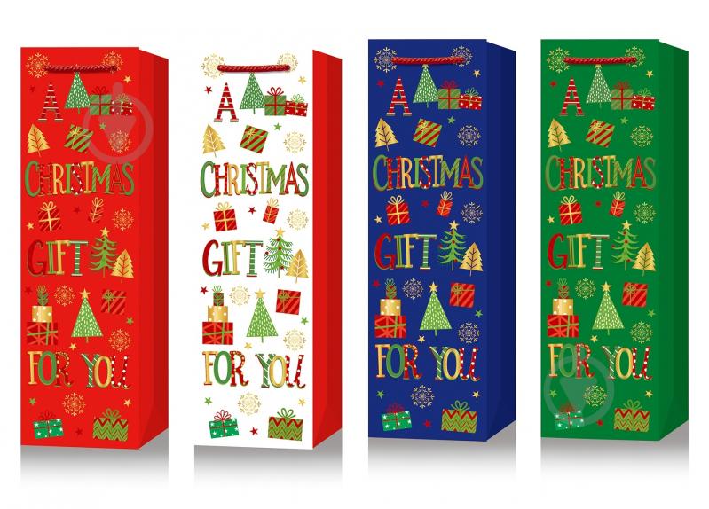 Пакет подарочный Wine bottle11х38х11 см (BM.2000186) - фото 1