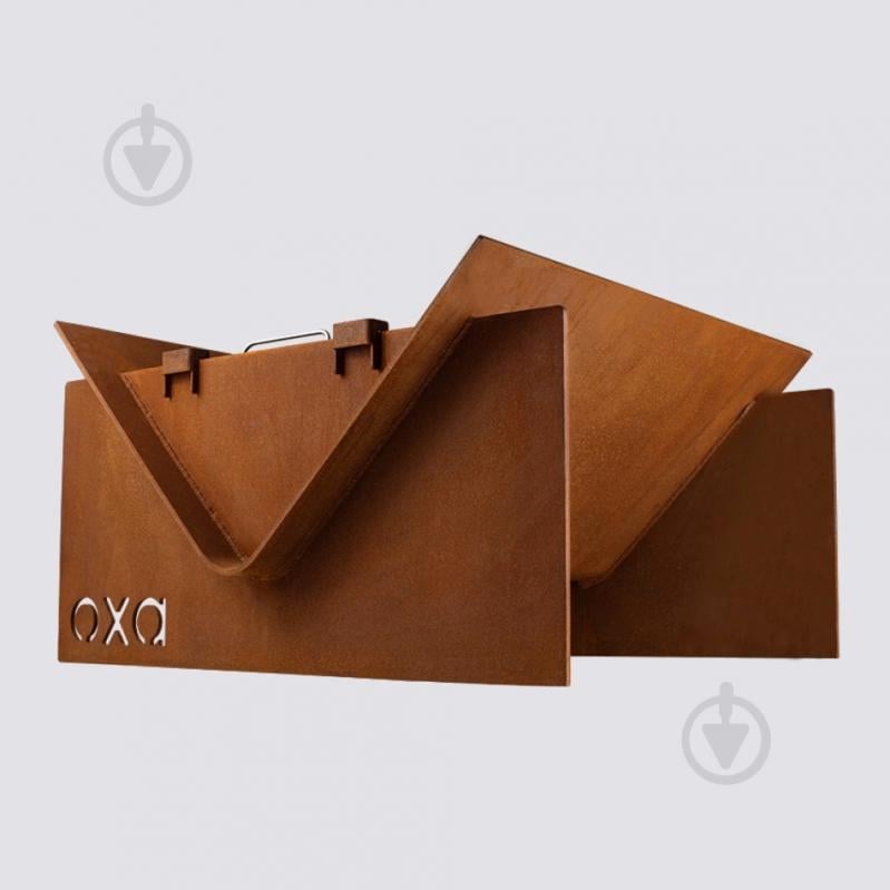 Гриль-очаг OXA Corner з CorTen 730х730х400 мм - фото 1