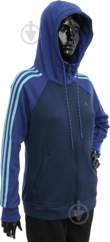 Толстовка Adidas ESSENTIALS 3-STRIPES HOODIE AY4804 р. M синий - фото 4