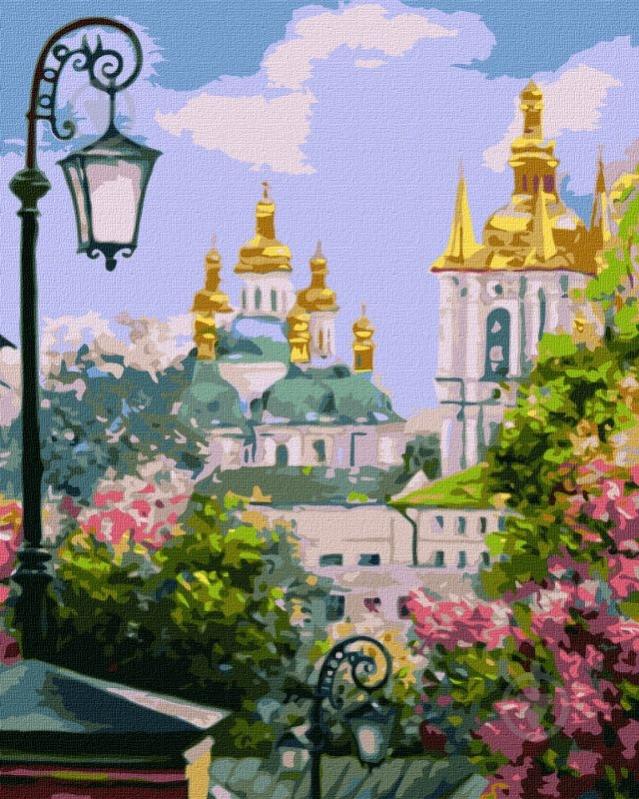 ᐉ Картина по номерам Киев золотоверхий весной 40х50см Идейка • Купить в ...
