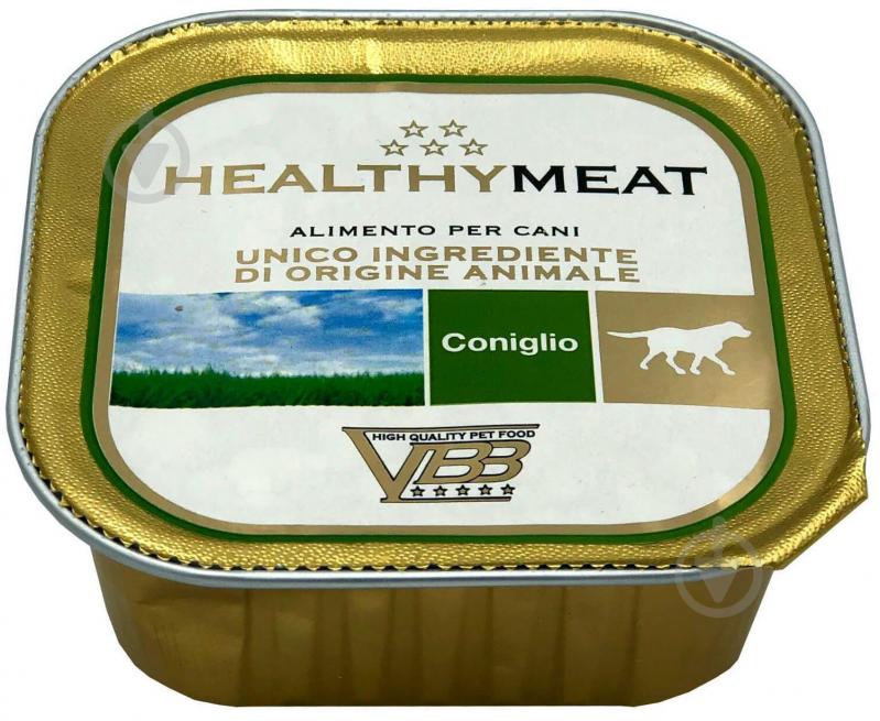 Корм для усіх порід Healthy Meat паштет монопротеїн кролик 150 г 150 г - фото 1