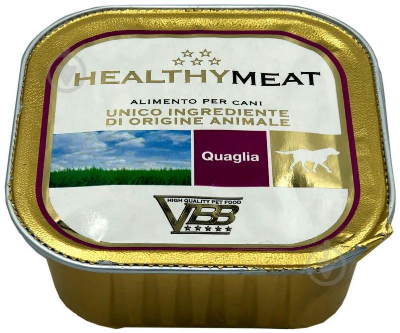 Корм для всех пород Healthy Meat паштет монопротеин перепелка 150 г 150 г - фото 1