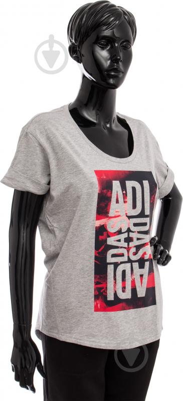 Футболка Adidas Lineage Tee W AY4973 р.XS серый - фото 2 Футболка Adidas Lineage Tee W AY4973 р.XS серый - фото 2