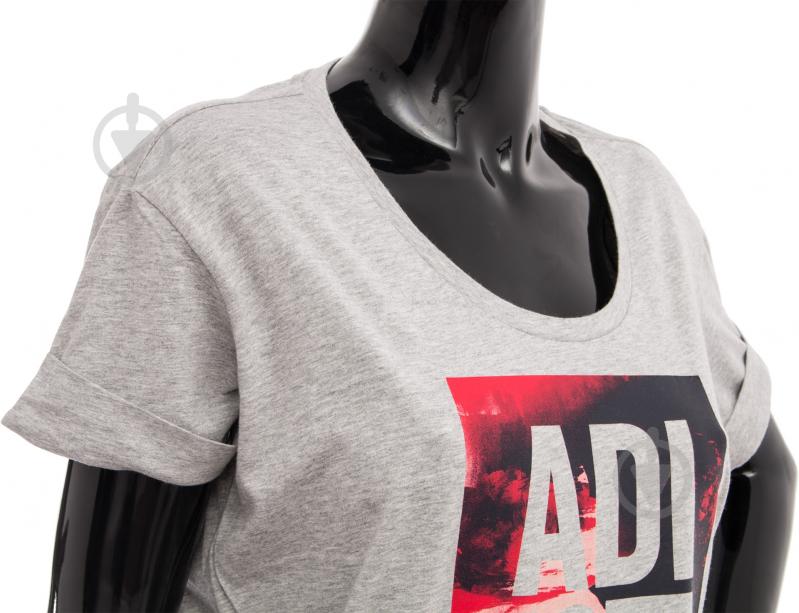 Футболка Adidas Lineage Tee W AY4973 р.XS серый - фото 4 Футболка Adidas Lineage Tee W AY4973 р.XS серый - фото 4