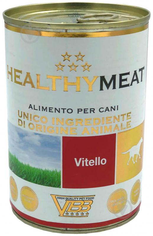 Корм для усіх порід Healthy Meat паштет монопротеїн телятина 400 г 400 г - фото 1