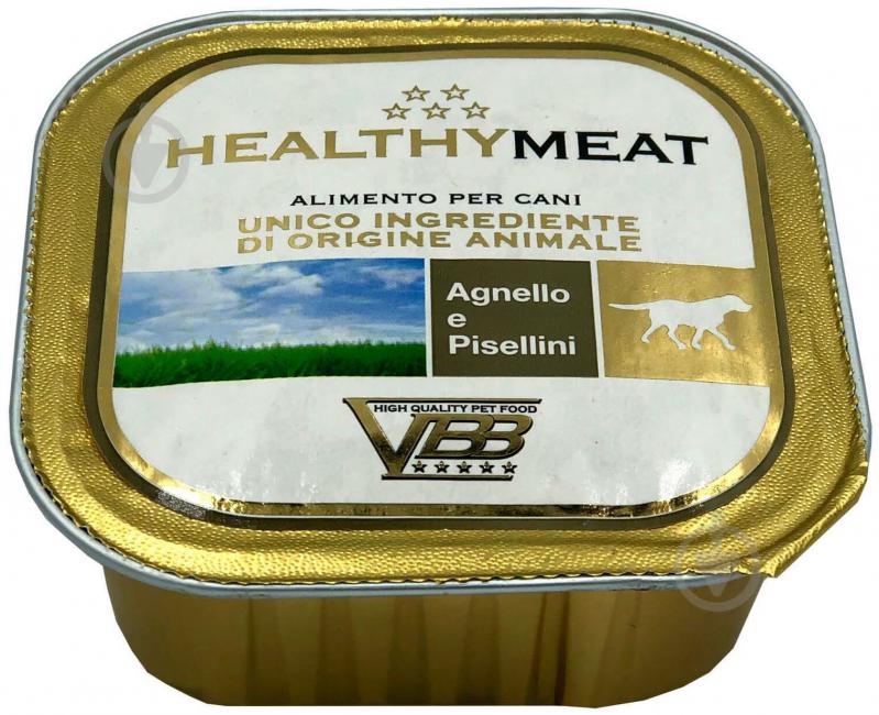 Корм для всех пород Healthy Meat паштет монопротеин ягненок и мелкий горох 150 г 150 г - фото 1