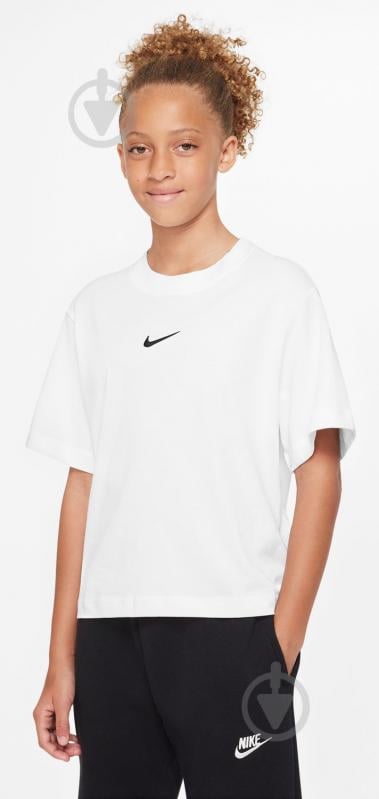 Футболка Nike G NS TEE ESSNTL SS BOXY DH5750-100 р.M белый - фото 1