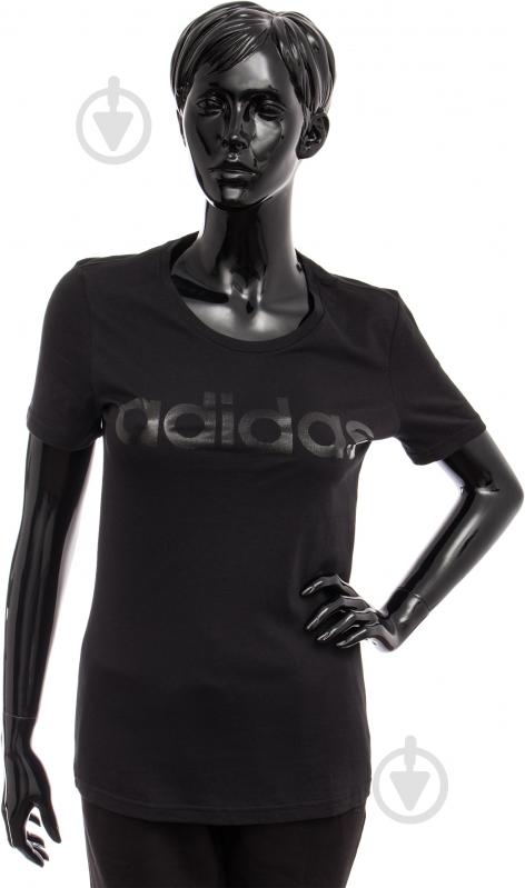 Футболка Adidas LINEAR AY4992 р.XS черный - фото 1