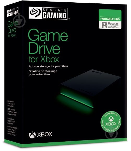 Внешний жесткий диск Seagate Game Drive for Xbox 2 ТБ 2,5" USB 3.0 (STKX2000400) black - фото 7