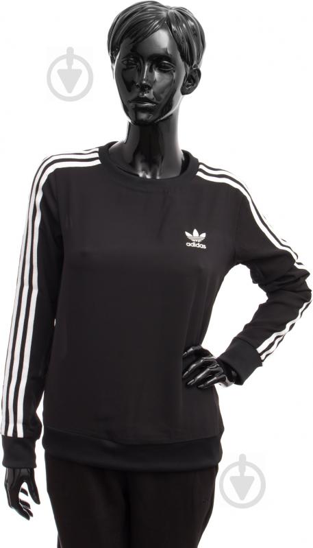 Світшот Adidas 3 Stripes Sweat AY5241 р. 34 чорний - фото 1