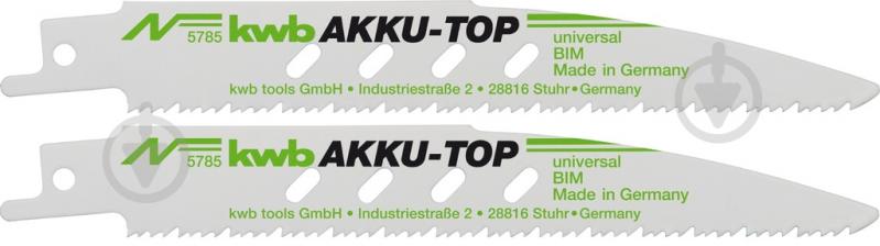 Набор пилочек для сабельной пилы KWB Bi Metall 150 мм AKKU TOP 2 шт. 578500 - фото 1